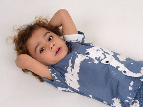 Cloudy Imported Linen Shirt (Blue)