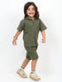 Classic Zip Polo Set (Army Green)