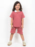 Classic Zip Polo Set (Dusty Mauve)