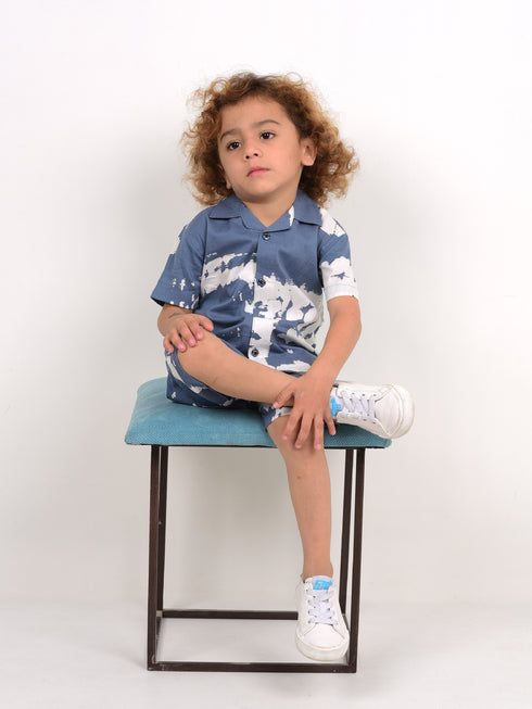 Cloudy Imported Linen Set (Blue)