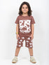 Epic Dino Cotton Short Set (Terracotta)