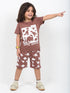 Epic Dino Cotton Short Set (Terracotta)