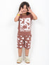 Epic Dino Cotton Short Set (Terracotta)