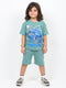 Oversized Monster Wheels Cotton Short Set (Seafoam Green)