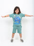 Oversized Monster Wheels Cotton Short Set (Seafoam Green)