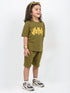 Oversized Bat Signal Cotton Short Set (Khaki Olive)