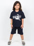 Oversized Ronaldo Vibes Cotton Short Set (Midnight Navy)