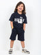Oversized Ronaldo Vibes Cotton Short Set (Midnight Navy)