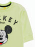 Mickey Printed Fleece Sleepsuit (Yellow)