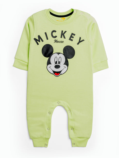 Mickey Printed Fleece Sleepsuit (Yellow)