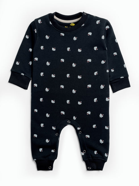 Hello Kitty Printed Fleece Sleepsuit (Black)