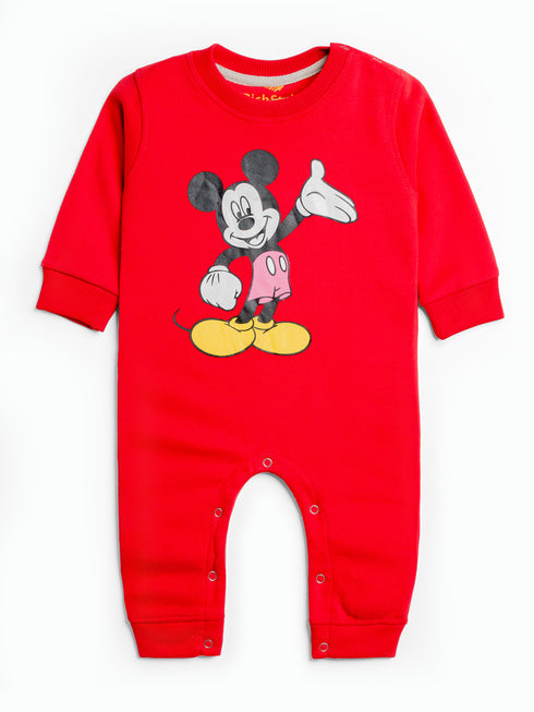Mickey Printed Fleece Sleepsuit (Red)