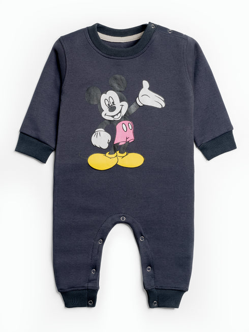 Mickey Printed Fleece Sleepsuit (Black)