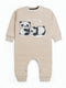 Lazy Panda Fleece Sleepsuit (Cream)