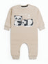 Lazy Panda Fleece Sleepsuit (Cream)