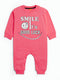 Good Luck Printed Fleece Sleepsuit (Pink)