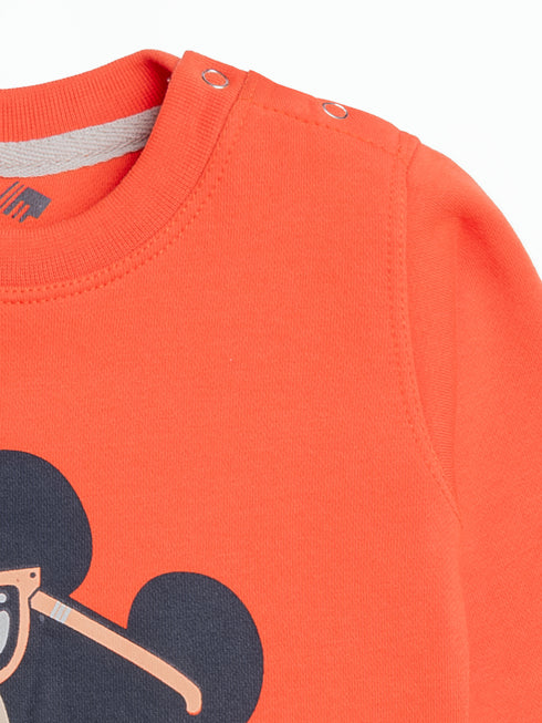 Cool Mickey Fleece Sleepsuit (Orange)