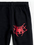 Spider Web Fleece Suit (Black/Red)