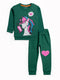 Unicorn Printed Fleece Suit (Dark Green)