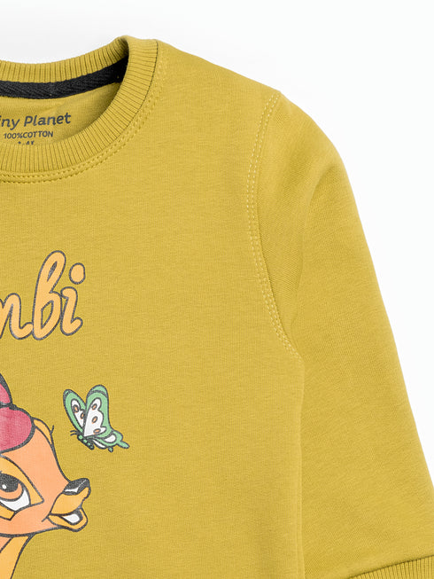 Bambi Printed Fleece Suit (Green)