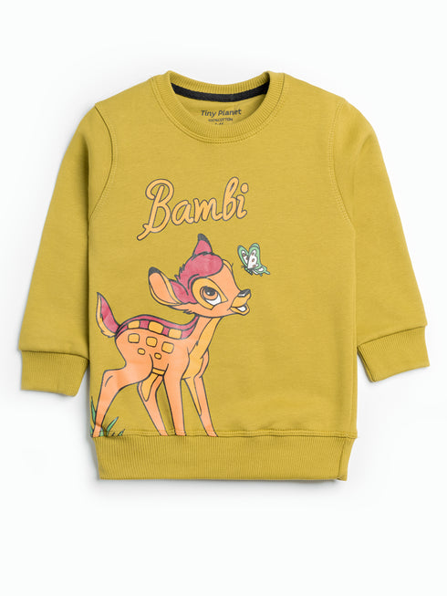 Bambi Printed Fleece Suit (Green)