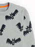 Bats Allover Printed Fleece Suit (Grey)