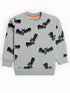 Bats Allover Printed Fleece Suit (Grey)