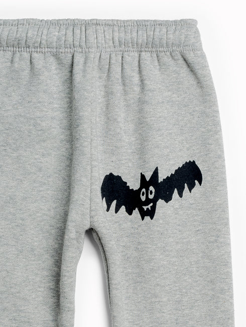 Bats Allover Printed Fleece Suit (Grey)