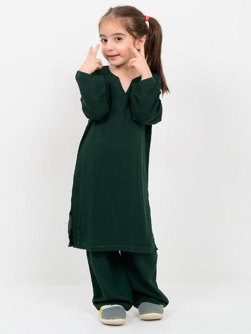 Evergreen Comfort Imported Linen Set (Deep Green)