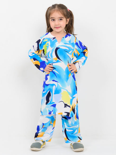 Dreamwave Imported Linen Set (Skyline Burst)