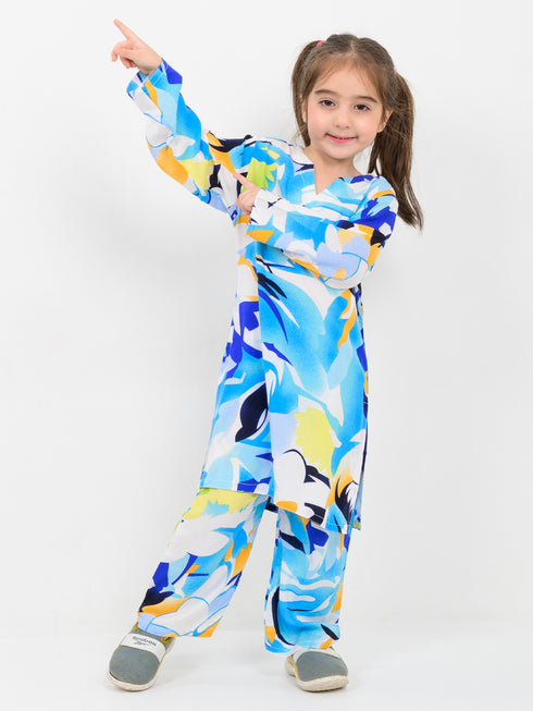 Dreamwave Imported Linen Set (Skyline Burst)