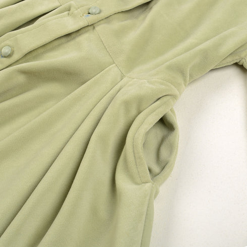 The Graceful Velvet Frock (Sea Green)