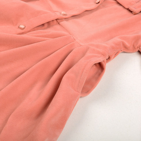 The Graceful Velvet Frock (Orange)