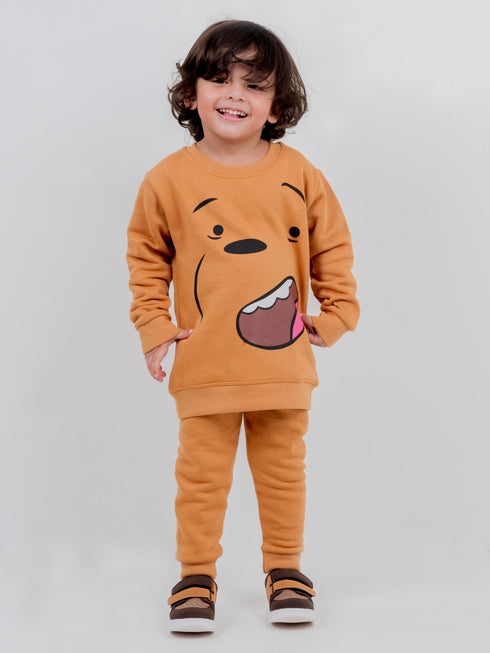 We Bare Bears Fleece Suit (Brown)