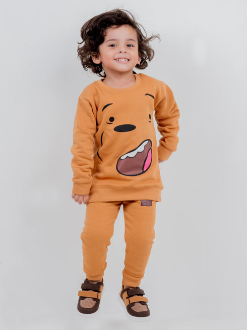 We Bare Bears Fleece Suit (Brown)