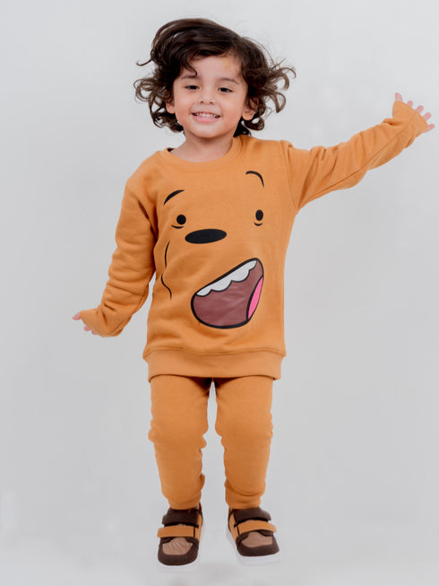 We Bare Bears Fleece Suit (Brown)