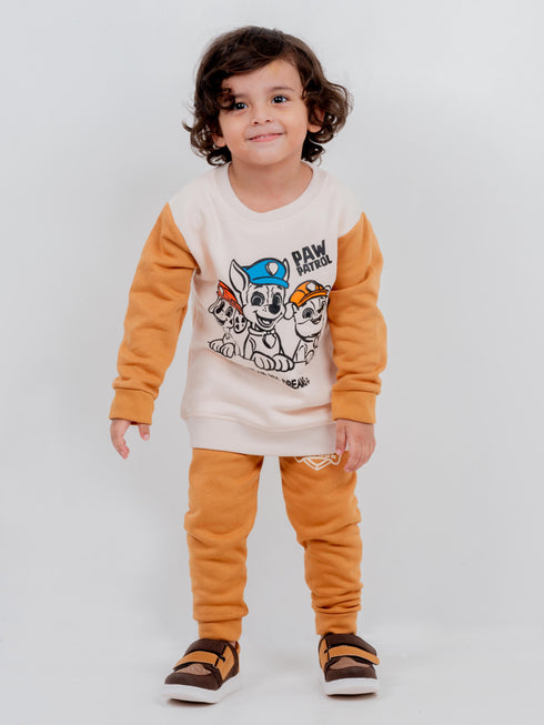 Paw Patrol Fleece Suit (Off-White/Brown)