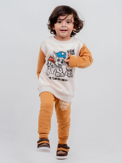 Paw Patrol Fleece Suit (Off-White/Brown)