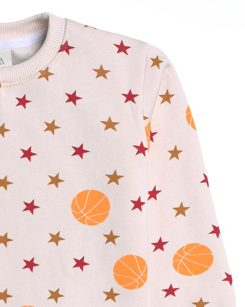 Stars Allover Printed Fleece Suit
