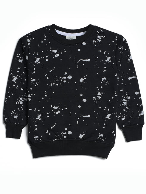 Cozy Patterned Fleece Suit (Black)