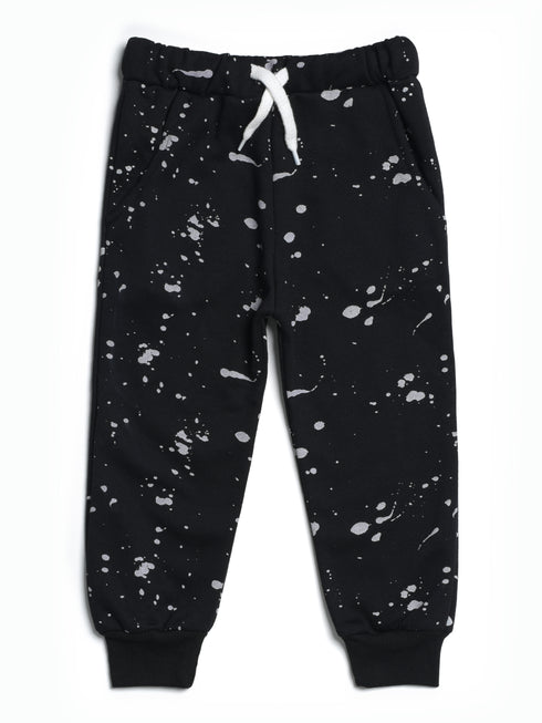 Cozy Patterned Fleece Suit (Black)