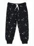 Cozy Patterned Fleece Suit (Black)