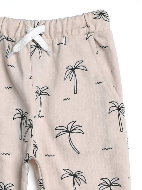 Palm Trees Printed Fleece Suit