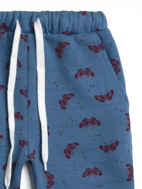 Butterflies Allover Printed Fleece Suit