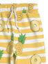 Hooded Pineapple Themed Zipper Terry Suit