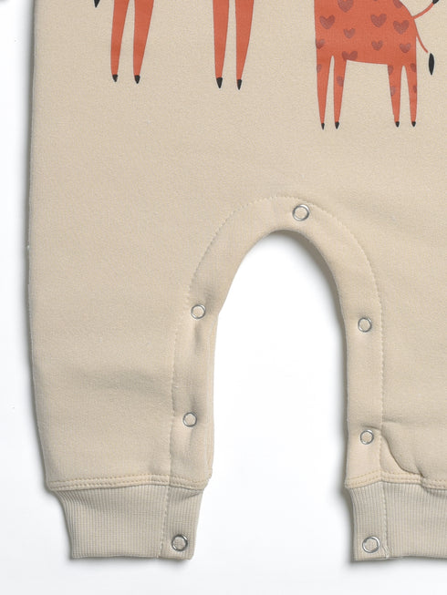 I Love You Mom Fleece Sleepsuit (Cream)