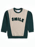 Smile Embroidered Fleece Sweatshirt
