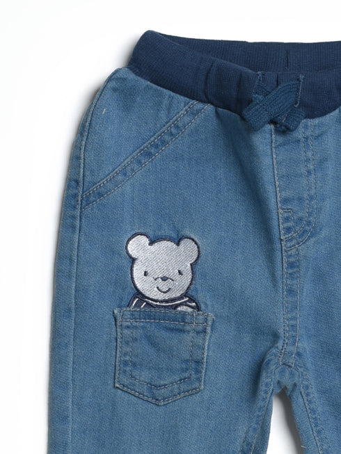Fleece Sweatshirt Denim Trouser Newborn Set