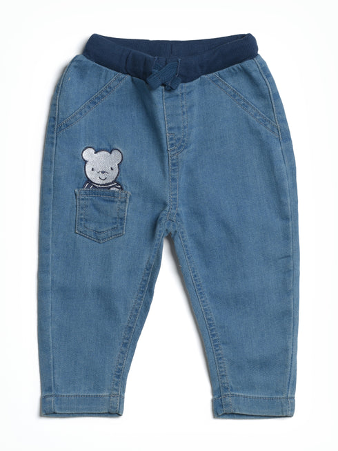 Fleece Sweatshirt Denim Trouser Newborn Set