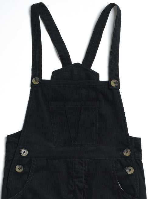 Corduroy Dungaree (Black)